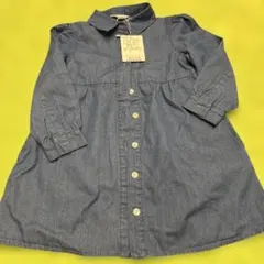 デニム長袖ワンピース 100cm