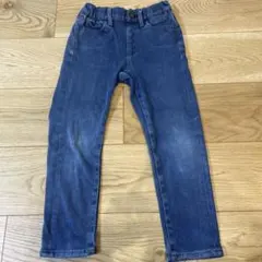 ユニクロ　ヒートテック　キッズ　パンツ　110 デニム ストレートパンツ