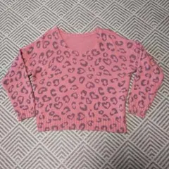 【INGNI】ピンク ヒョウ柄 長袖 セーター　M