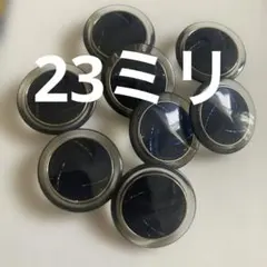 レトロなボタン　クリア×ネイビー