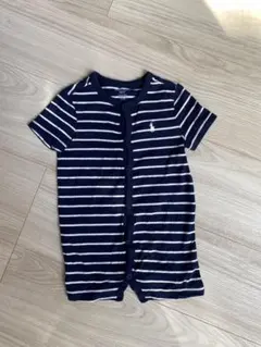 Ralph Lauren ロンパース ネイビー/ホワイト70