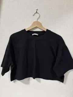 ZARA クロップドTシャツ ブラック Mサイズ