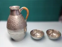 金属製 銚子 精光堂 錫製？ 松竹梅 2点 酒器 屠蘇 縁起物 長期保管品