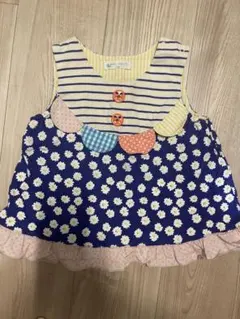 BABY CHEER 可愛いストライプと花柄のチュニック 100cm