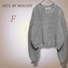 アズールバイマウジー ニット プルオーバー 長袖 短丈 ゆるだぼ シンプル F