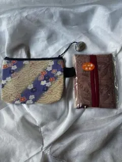 和雑貨　花柄和風ポーチ &ティッシュケース