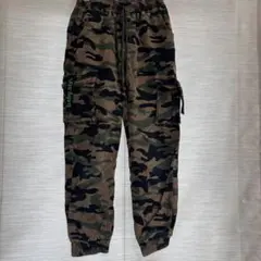 迷彩柄 カーゴパンツ ウエストゴム　150