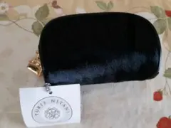 ユリエニタニ　黒ポーチ　牛革・ハラコ