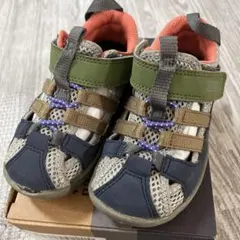 IFME メッシュサンダル ネイビー/ブラウン/オリーブ　16センチ