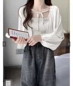 GRL リボンボレロxシャーリングキャミソールアンサンブル[ks062]