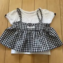 女の子　100センチ 夏服　シャツ&キャミソールセットアップ