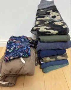 男の子服、迷彩柄 など11点まとめ売り花柄 80cm男の子パーカー