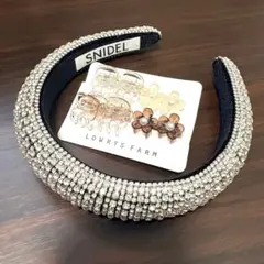 SNIDEL スナイデル バリエ カチューシャ 完売品　ビジュー　ヘアクリップのサムネイル