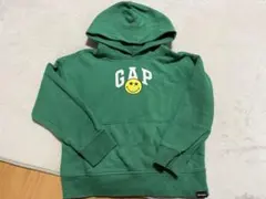 GAP グリーン フード付きパーカー　S 6-7