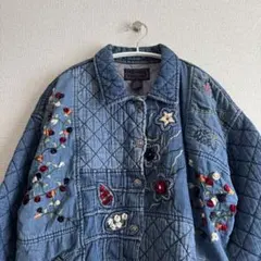 デニムジャケット 刺繍