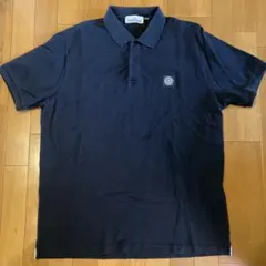 STONE  コンパスパッチ　半袖　ポロシャツ　ネイビー　Mサイズ 美品 Stone Island コンパスパッチ ポロシャツ ネイビー Mサイズ