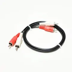 【美品】RCAケーブル　2色ケーブル　オーディオケーブル　1m