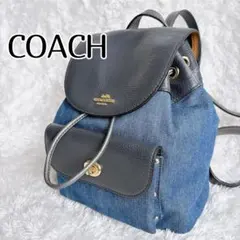 COACH コーチ 本革 × デニム リュック バックパック✨極美品✨ - メルカリ