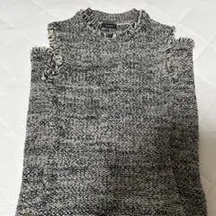 anuans ブラッシュツイードワンピース　ベージュ　アニュアンス