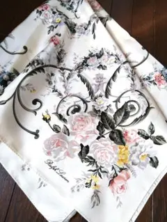 Ralph Lauren フラワープリント シルクスカーフ