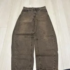 GU デニムパンツ ブラウン Lサイズのサムネイル