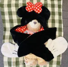 ミニーマウス　マフラー手袋付きファンキャップ