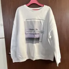SHEIN 白スウェット トレーナー　Ｍ