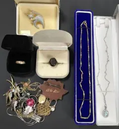アクセサリー ジュエリー 箱 小物 セット まとめ ネックレス 指輪 整理 遺品