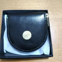 #週末最終割引# 黒レザー コインケース ゴールドファスナー
