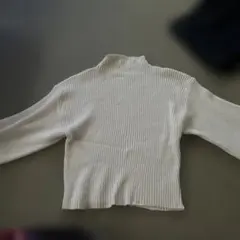 アイボリー リブ編み ハイネックセーター Mサイズ　即日発送可能❗️