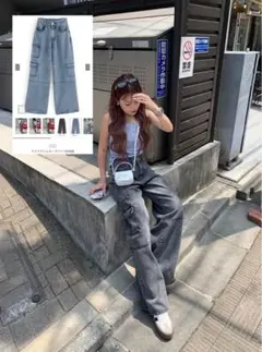デニム カーゴパンツ