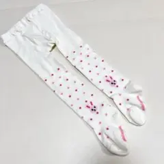 新品未使用 ミキハウス ドット柄 うさ子 ベビータイツ 80cm