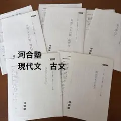 河合塾対策講座　共テ現代文、私大現代文、国公立古文　解答付き