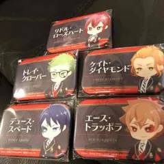 ツイステ　缶バッジ　ネーム缶バッジ　リドル　デュース　トレイ　ケイト　エース