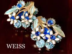 WEISS ワイス ヴィンテージ イヤリング エナメルフラワー