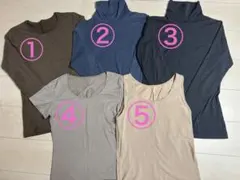 UNIQLO HEATTECH 長袖半袖タンクトップ5枚セット