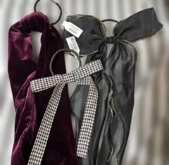 Lattice ヘアアクセサリーセット ワインレッド ブラック