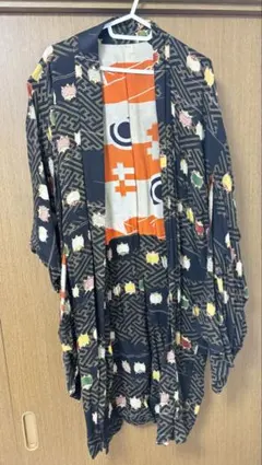 亀柄模様のロング丈羽織り