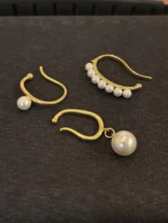CRAIFE パールモチーフ イヤーカフ3点セット