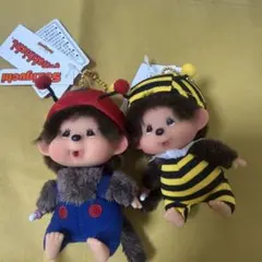 モンチッチ 顔でかSSキーチェーン　ミツバチ　てんとう虫　2個セット新品未使用