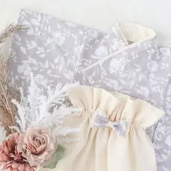 ベビー袴　袴ロンパース　女の子　ハンドメイド　男の子　グレー　おしゃれ　初節句