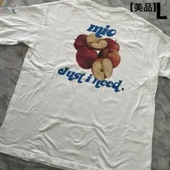 【美品】mioりんごプリント半袖Tシャツ　L 白