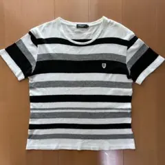 【美品】ブラックレーベル　クレストブリッジ　Tシャツ　ボーダーМ　タオル生地のサムネイル