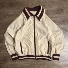 90s 古着 ナイロンジャケット スイングトップ 襟リブ バイカラー⁠