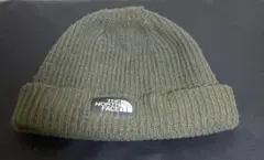中古　THE NORTH FACE オリーブグリーン ニット帽