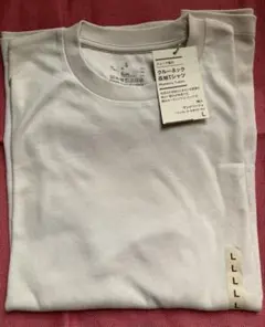 無印 クルーネック長袖Tシャツ Lサイズ スムース編み ベージュ