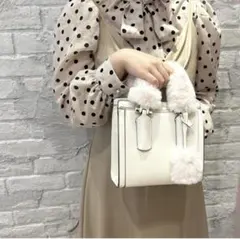 Jewelna Rose*ファーアニカトートバッグ ホワイト
