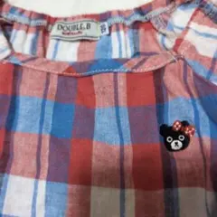 DOUBLE.B チェック柄 半袖ワンピース 120