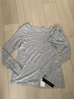 【新品タグ付】SCOT CLUB グレー かわいいリボン長袖Tシャツ スコット9