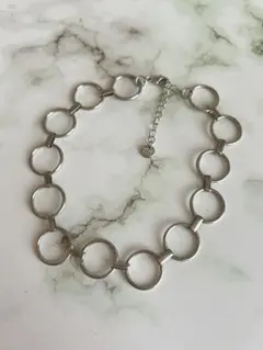 シルバー リンクチェーン ネックレス　チョーカー